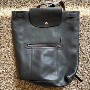 Longchamp leather backpack